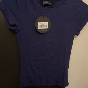 White fox too blessed tee with tags xxs